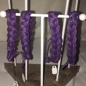 ⭐️NWT⭐️ Purple Braided Faux Leather Bracelet